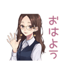 メガネガールの丁寧敬語★仕事（個別スタンプ：2）