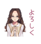 メガネガールの丁寧敬語★仕事（個別スタンプ：7）