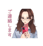 メガネガールの丁寧敬語★仕事（個別スタンプ：12）