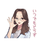 メガネガールの丁寧敬語★仕事（個別スタンプ：19）