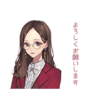 メガネガールの丁寧敬語★仕事（個別スタンプ：36）