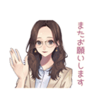 メガネガールの丁寧敬語★仕事（個別スタンプ：40）