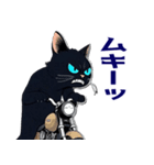 バイク猫くろ（個別スタンプ：1）