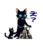 バイク猫くろ（個別スタンプ：17）