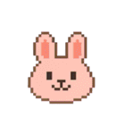 平成レトロ風☆ドット絵☆うさぎ☆ねこ（個別スタンプ：1）