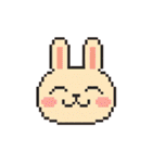 平成レトロ風☆ドット絵☆うさぎ☆ねこ（個別スタンプ：2）