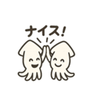 タコとイカの共演スタンプ（個別スタンプ：36）