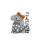 トイプードル グレー（秋冬のスタンプ）（個別スタンプ：2）