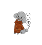 トイプードル グレー（秋冬のスタンプ）（個別スタンプ：8）