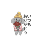 トイプードル グレー（秋冬のスタンプ）（個別スタンプ：9）