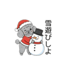 トイプードル グレー（秋冬のスタンプ）（個別スタンプ：23）