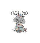 トイプードル グレー（秋冬のスタンプ）（個別スタンプ：24）