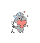 トイプードル グレー（秋冬のスタンプ）（個別スタンプ：39）