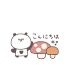 秋のあいさつ◎ちびっこぱんださん #2（個別スタンプ：9）