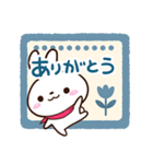 小さい白うさ【北欧風】（個別スタンプ：9）