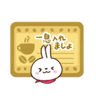 小さい白うさ【北欧風】（個別スタンプ：15）