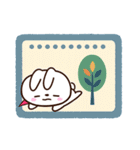 小さい白うさ【北欧風】（個別スタンプ：24）