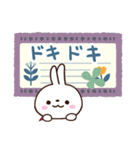 小さい白うさ【北欧風】（個別スタンプ：25）