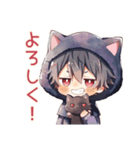 黒猫耳パーカーくん★おうちハロウィン（個別スタンプ：15）
