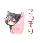 黒猫耳パーカーくん★おうちハロウィン（個別スタンプ：30）
