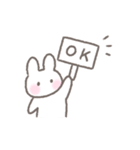 ゆるい手書きうさぎ☆家族連絡スタンプ（個別スタンプ：1）