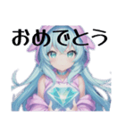 ダイヤモンドパステル⭐︎煌めく虹色普段使（個別スタンプ：10）