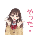 ガーリー女子のかわいい日常スタンプ（個別スタンプ：3）