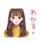 ガーリー女子のかわいい日常スタンプ（個別スタンプ：18）