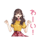 ガーリー女子のかわいい日常スタンプ（個別スタンプ：19）