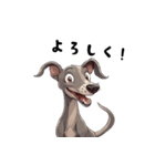 毎日使える大人可愛いイタグレ（個別スタンプ：3）