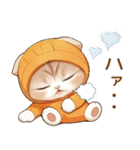 飛び出す！スコティッシュ猫 みかん服（個別スタンプ：21）