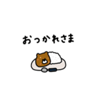 優しいお色のクマ。家族。（個別スタンプ：1）