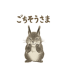 墨絵リスのほっこりスタンプ（個別スタンプ：2）