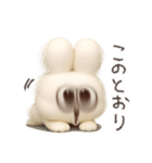 激しく可愛い3D太っちょうさぎ（個別スタンプ：24）