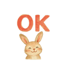 水彩画風♪ほんわか♡うさぎ♡敬語♡挨拶（個別スタンプ：20）