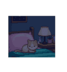 動く！ドット絵にゃんこ（個別スタンプ：24）