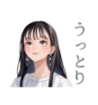 清楚な女の子の日常スタンプ（個別スタンプ：27）