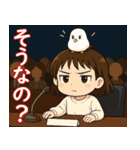 女の子と小鳥 UFOを追いかけて（個別スタンプ：15）