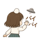 女の子と小鳥 UFOを追いかけて（個別スタンプ：20）