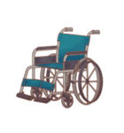 車椅子・歩行器の種類 リハビリ 福祉用具（個別スタンプ：17）