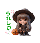 (再販)ハロウィンver. 可愛い女の子‪♡（個別スタンプ：9）