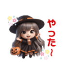 (再販)ハロウィンver. 可愛い女の子‪♡（個別スタンプ：10）