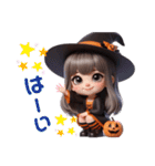(再販)ハロウィンver. 可愛い女の子‪♡（個別スタンプ：11）