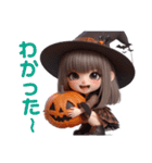 (再販)ハロウィンver. 可愛い女の子‪♡（個別スタンプ：12）