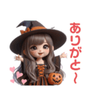 (再販)ハロウィンver. 可愛い女の子‪♡（個別スタンプ：14）