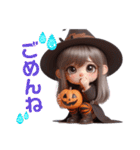 (再販)ハロウィンver. 可愛い女の子‪♡（個別スタンプ：15）