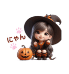 (再販)ハロウィンver. 可愛い女の子‪♡（個別スタンプ：17）