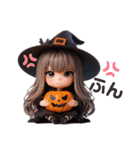 (再販)ハロウィンver. 可愛い女の子‪♡（個別スタンプ：18）
