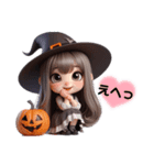 (再販)ハロウィンver. 可愛い女の子‪♡（個別スタンプ：20）