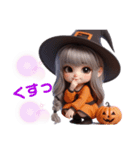 (再販)ハロウィンver. 可愛い女の子‪♡（個別スタンプ：22）